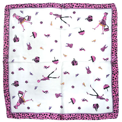 スカーフ　シルク100%　ファッション　ピンク